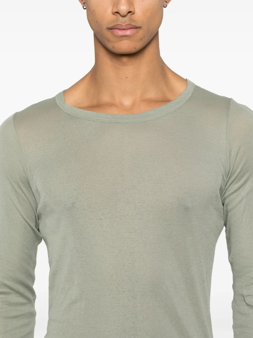 Rick Owens Rib LS T-shirt Groen