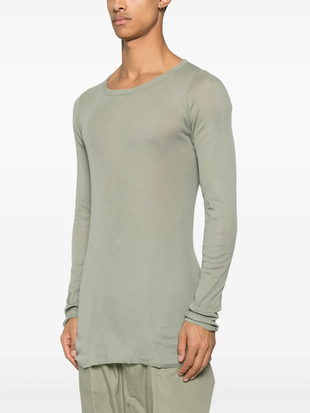 Rick Owens Rib LS T-shirt Groen