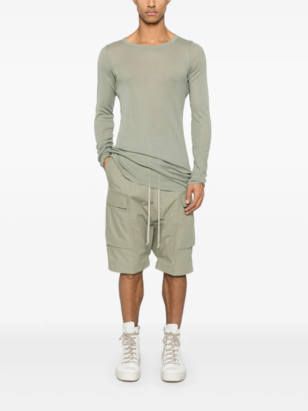 Rick Owens Rib LS T-shirt - Groen