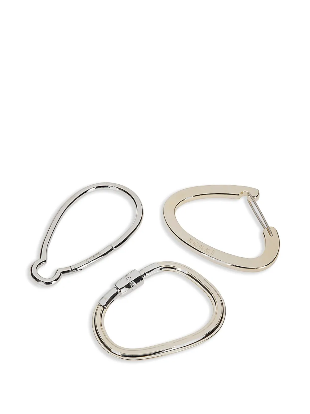 sacai asymmetric keyrings (pack of three) | Silver | Image 1