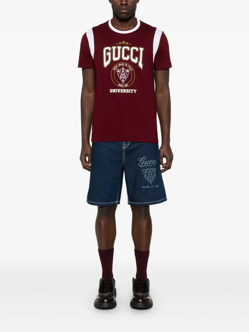 Gucci T-shirt met logoprint - Rood