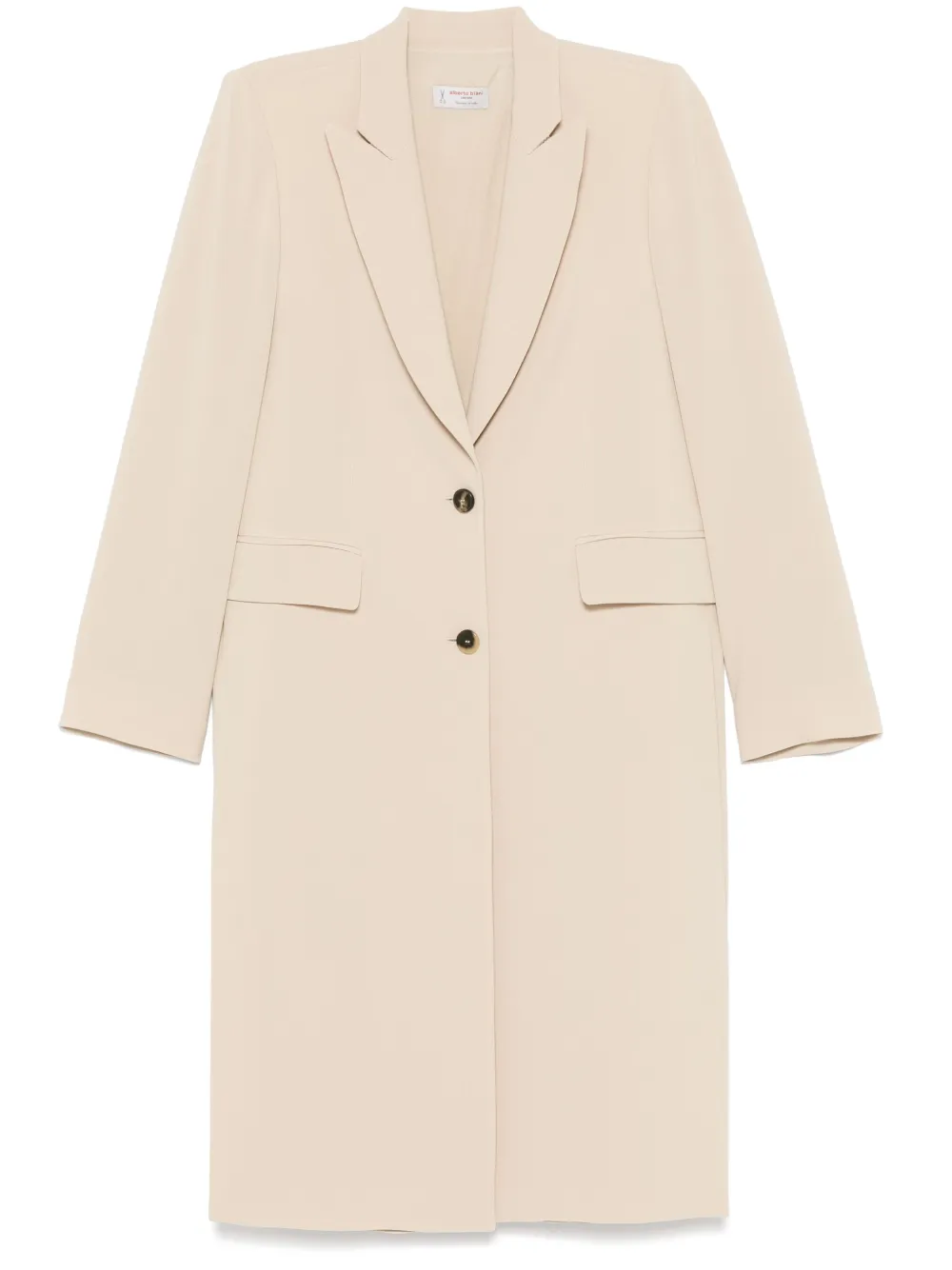 Alberto Biani Single-breasted Coat In Neutrals