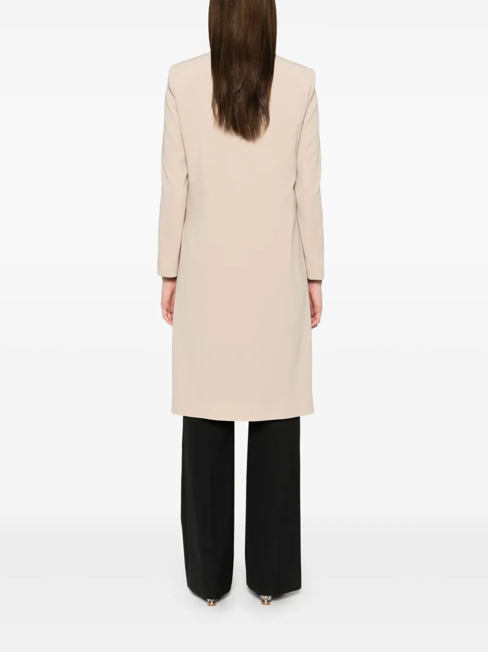 Alberto Biani Jas met enkele rij knopen Beige