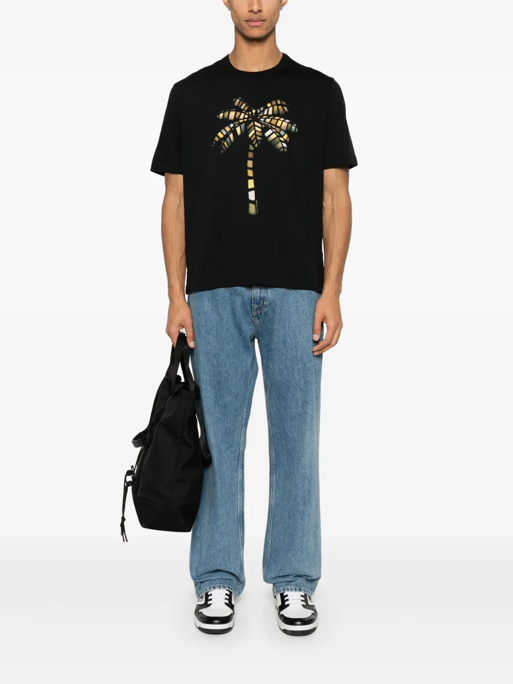 PS Paul Smith palm tree-print T-shirt - Zwart