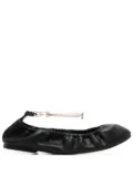 TWINSET ankle-strap ballerina shoes - Black