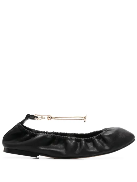 TWINSET ankle-strap ballerina shoes