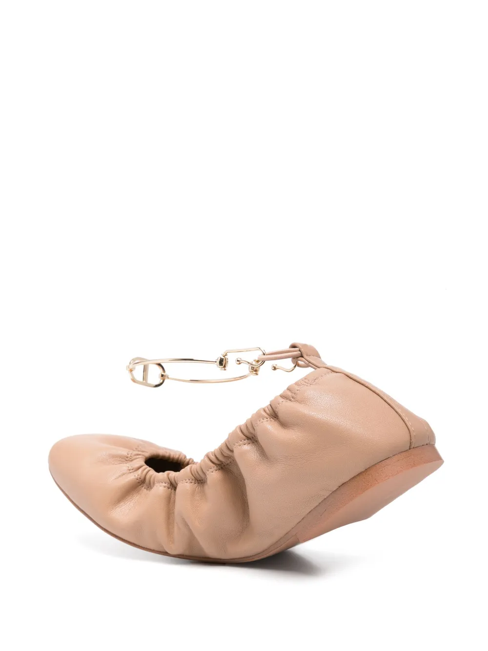 TWINSET Ballerina's met enkelbandje Beige