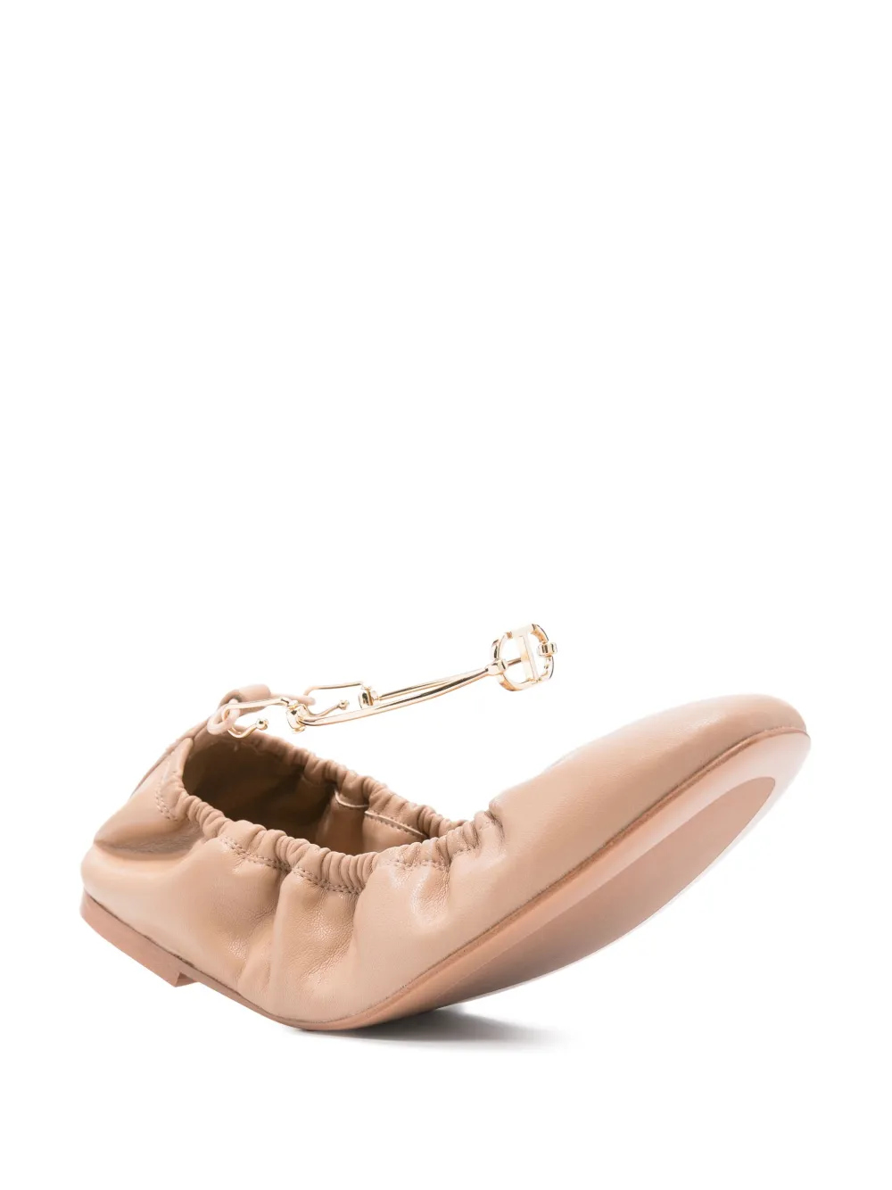 TWINSET Ballerina's met enkelbandje Beige