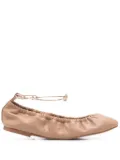 TWINSET ankle-strap ballerina shoes - Neutrals