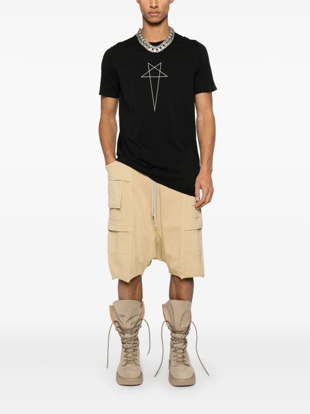 Rick Owens DRKSHDW Level T-shirt - Zwart