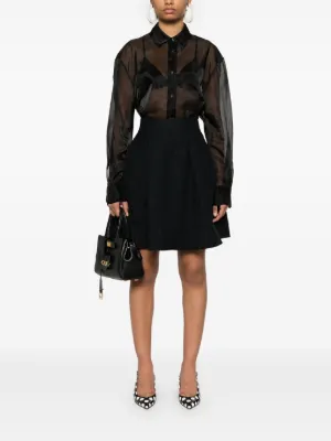 極美品】DIOR ディオール レザースカート CDボタン 黒 36