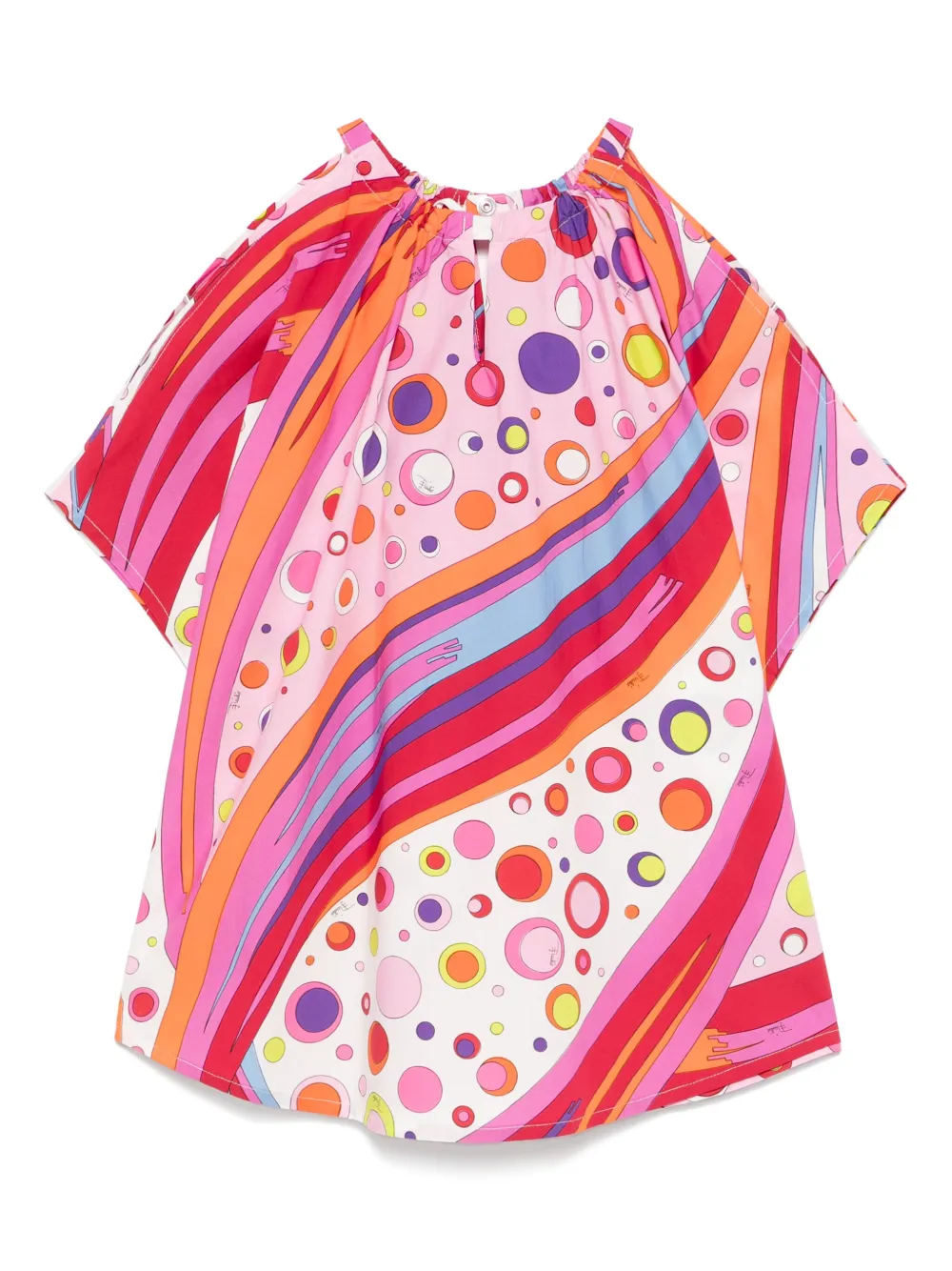 Shop Pucci Junior Printed Dress In Pink