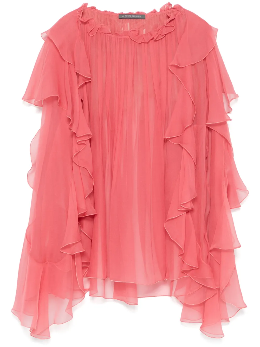 Alberta Ferretti Chiffon shirt Roze
