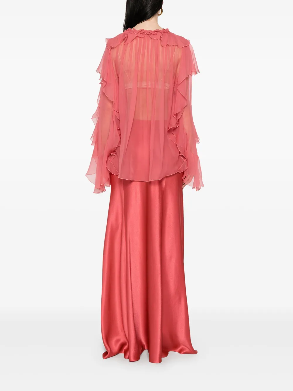 Alberta Ferretti Chiffon shirt Roze