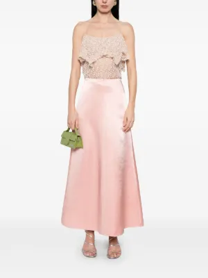 スカート PHILOSOPHY DI LORENZO SERAFINI Woman Skirt Pink 01180755 Philosophy Di Lorenzo Serafini Striped Flared Skirt | Pink