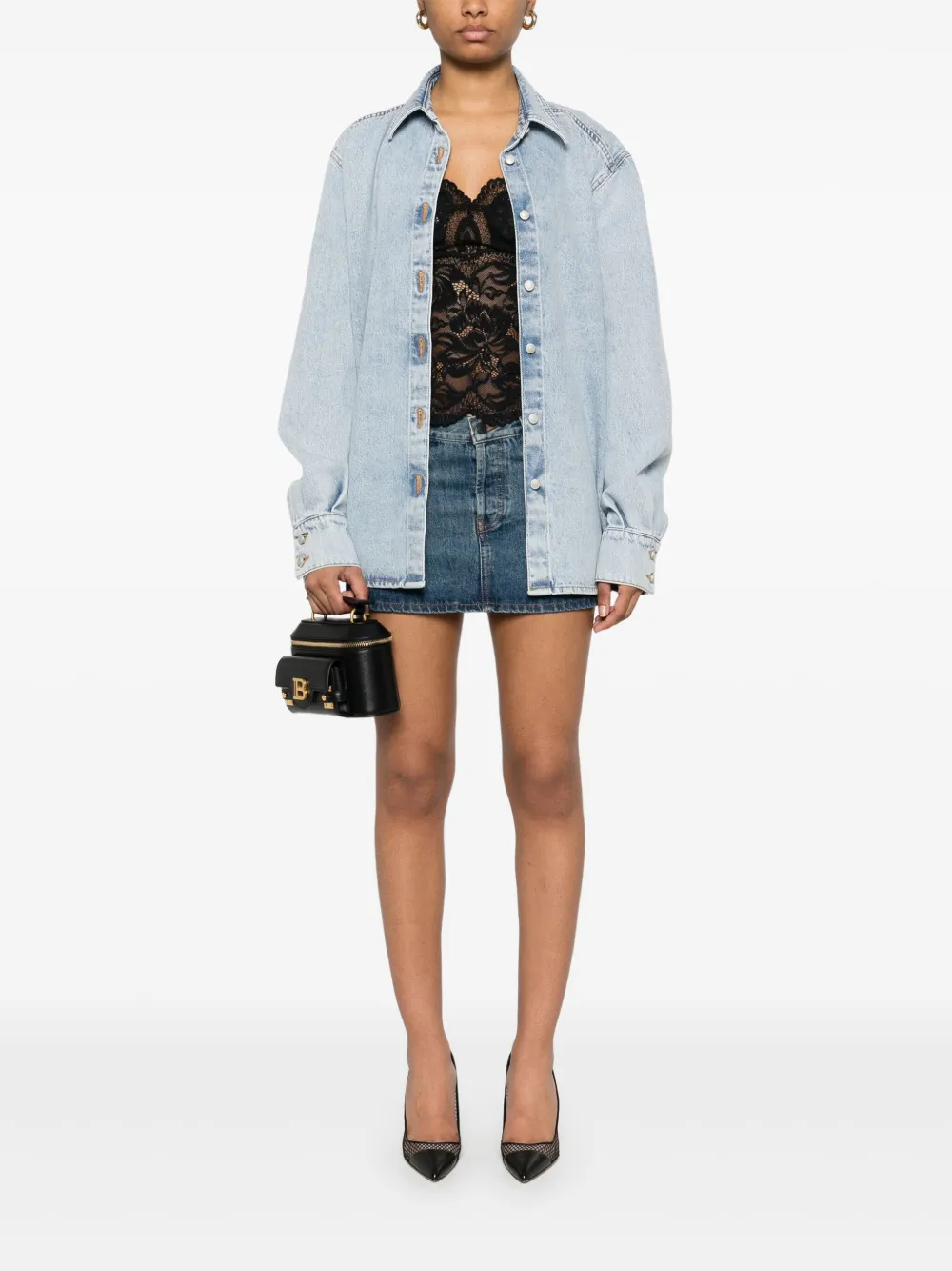 Magda Butrym Denim blouse - Blauw