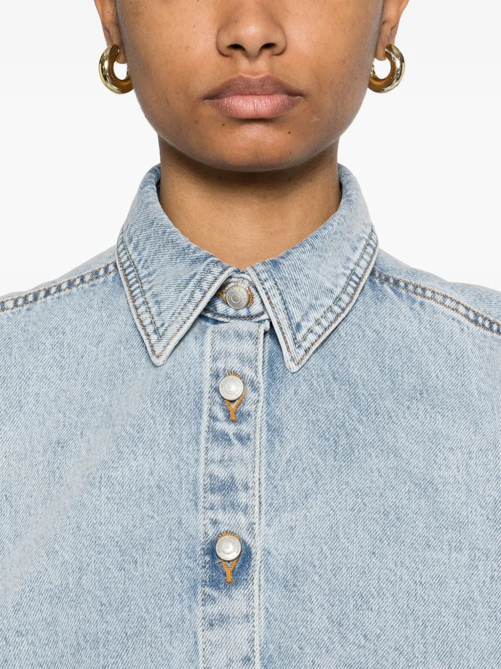 Magda Butrym Denim blouse Blauw