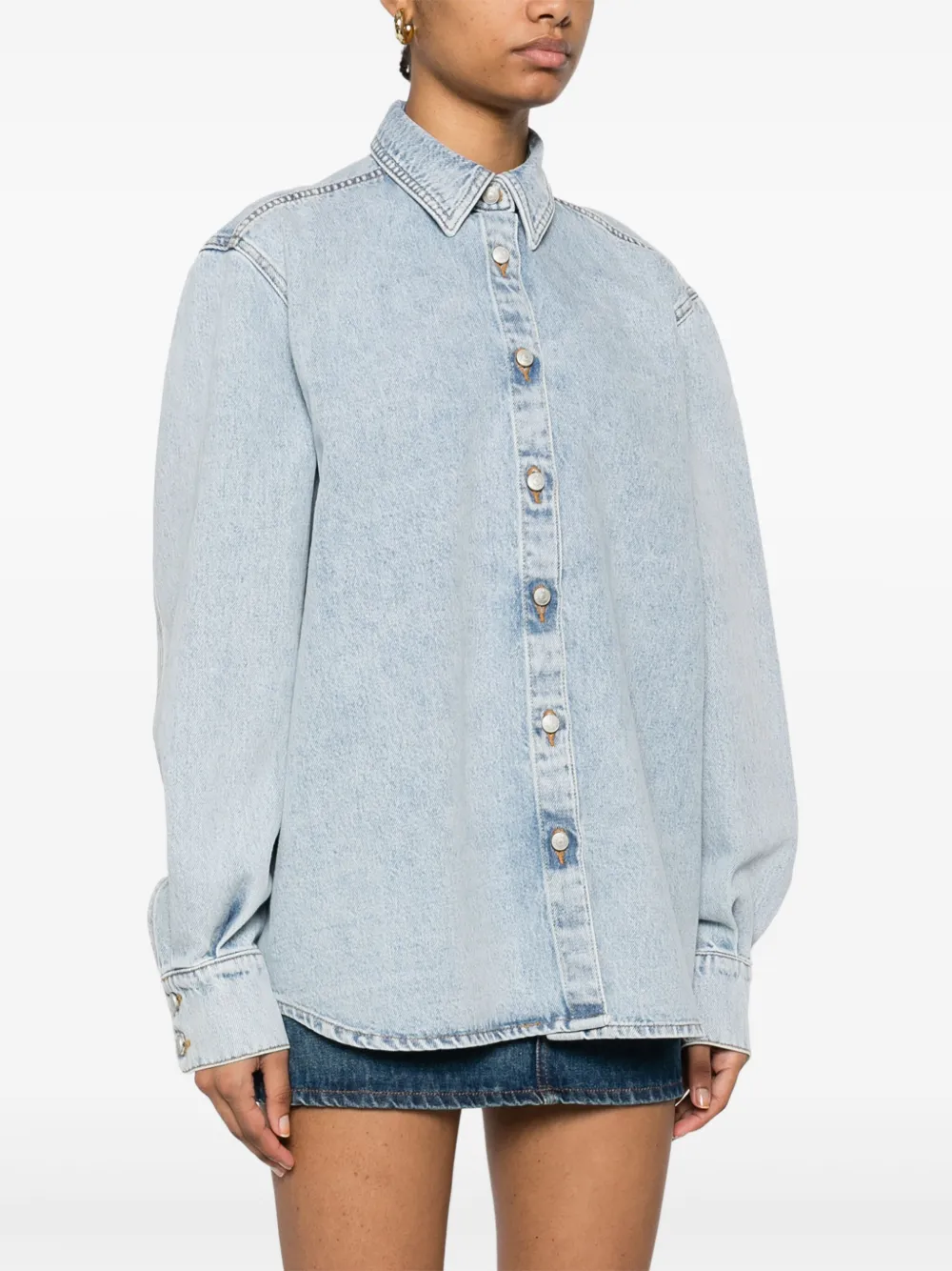 Magda Butrym Denim blouse Blauw