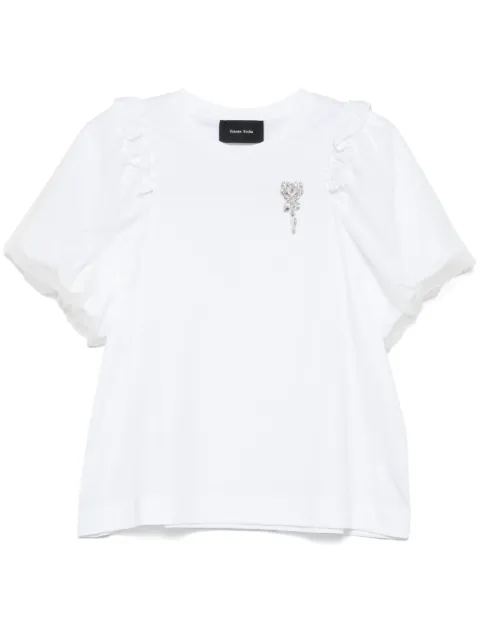 Simone Rocha flower-embellished T-shirt