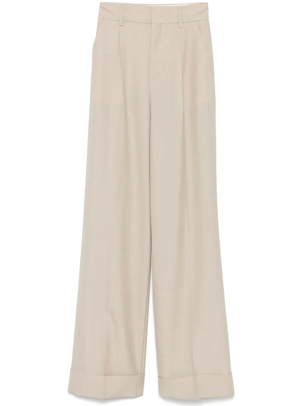 high-waisted trousers