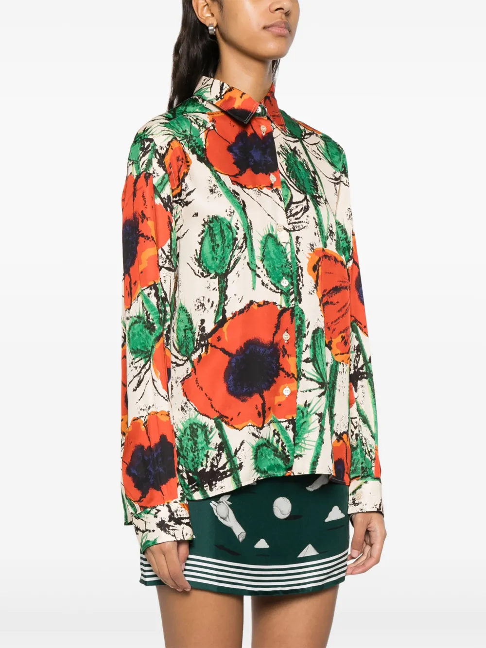 Wales Bonner Althea blouse Rood