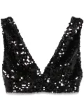 Philosophy Di Lorenzo Serafini sequinned cropped top - Black