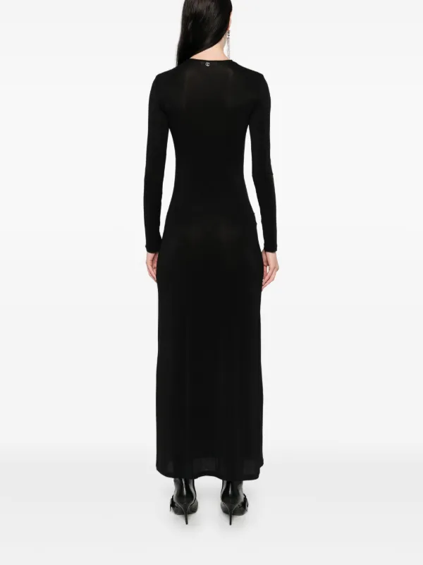 Rabanne semi-sheer Maxi Dress | Black | FARFETCH