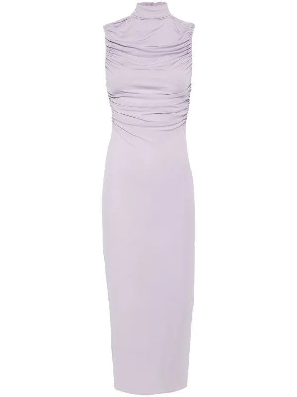magda butrym purple dress Magda Butrym Silk Mini Dress - Purple Dresses, Clothing - MAGBB23812