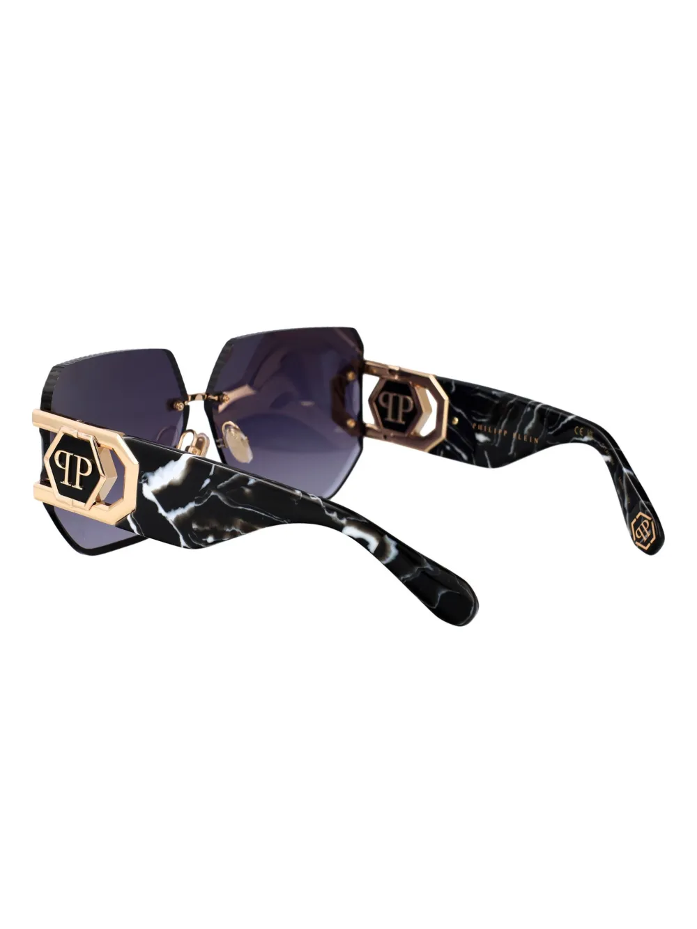 Philipp Plein Eyewear SPP1330300 ROSE GOLD BLUE Zwart