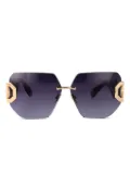 Philipp Plein Eyewear SPP1330300 ROSE GOLD BLUE - Black