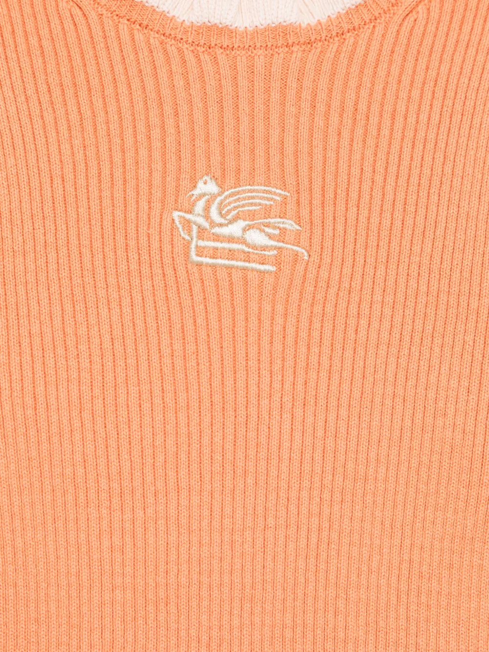 ETRO KIDS Ribgebreid T-shirt Oranje