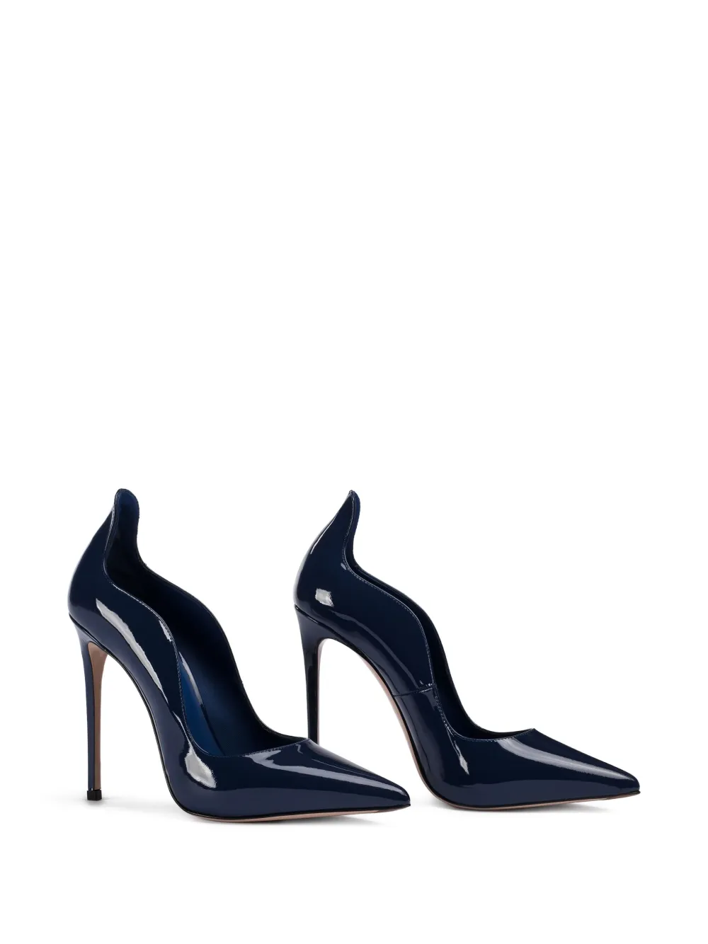 Le Silla Ivy gelakte stiletto hakken - Blauw