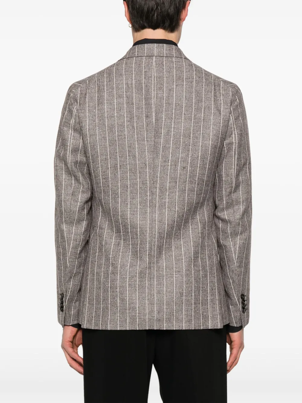 Tagliatore Gestreepte blazer Bruin