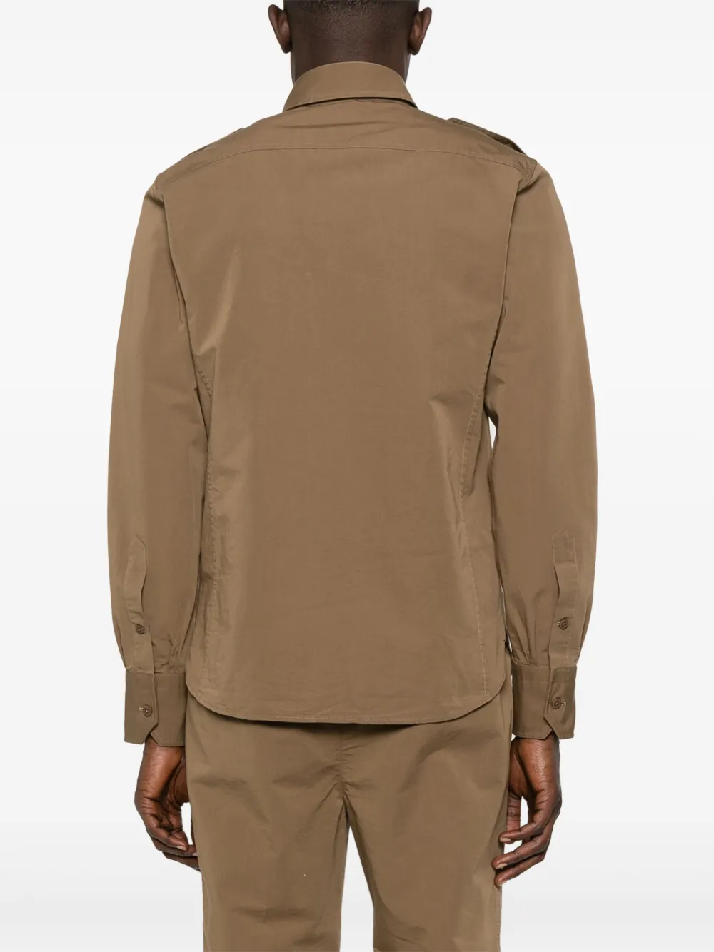 TOM FORD Popeline overhemd Bruin