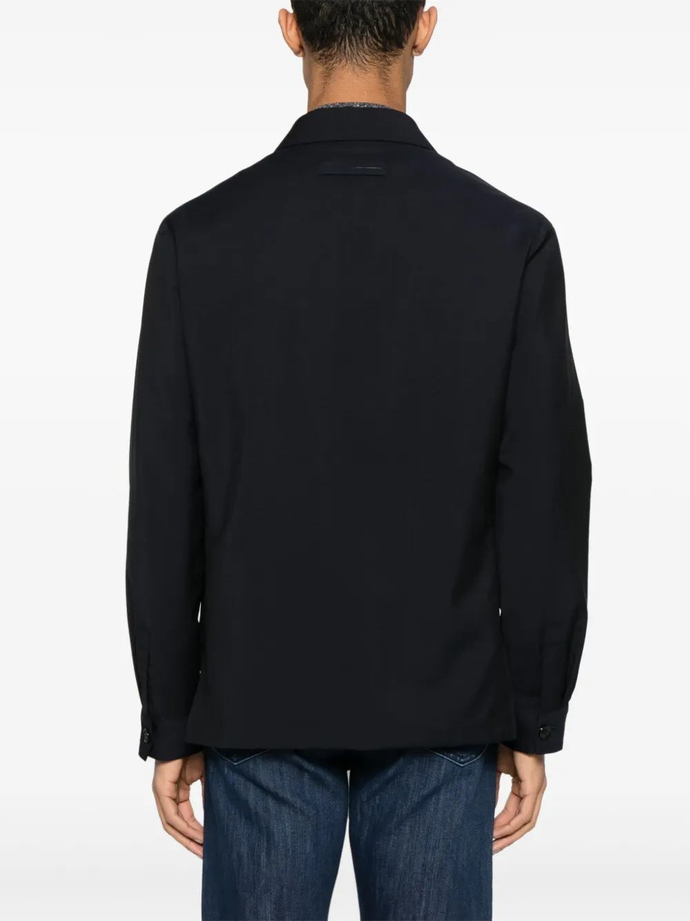 Zegna Shirtjack met knopen Blauw