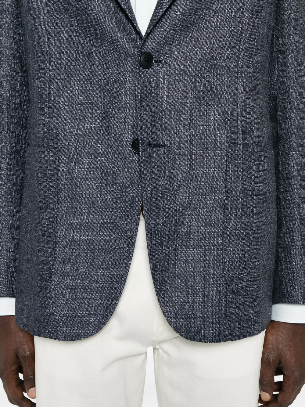 Shop Zegna Single-breasted Blazer In 蓝色