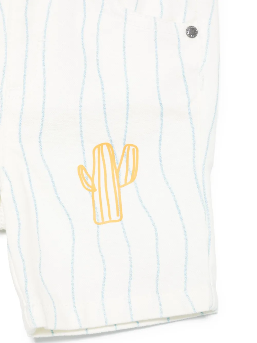 Stella McCartney Kids Gestreepte shorts Wit