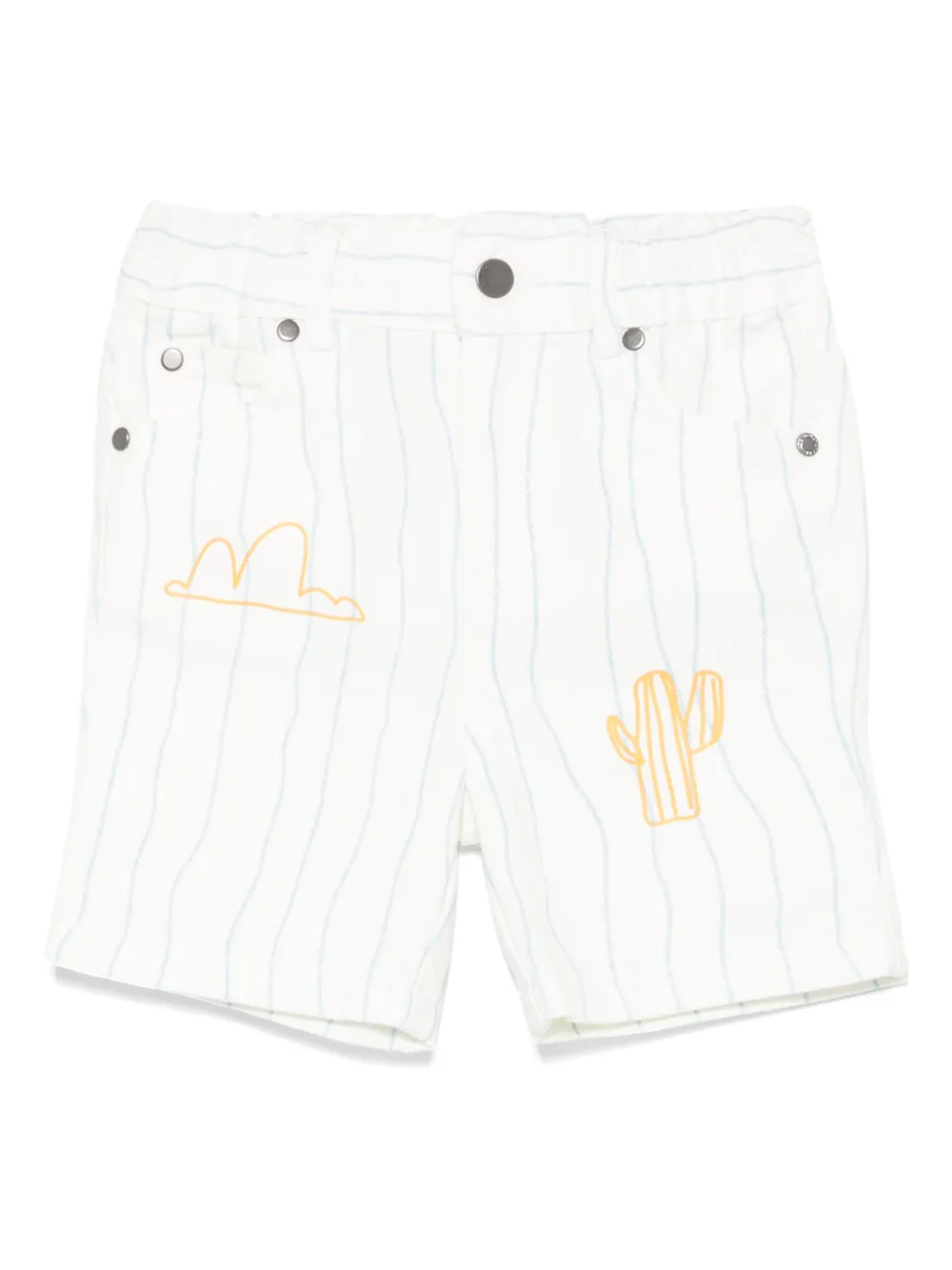 Stella McCartney Kids Gestreepte shorts Wit