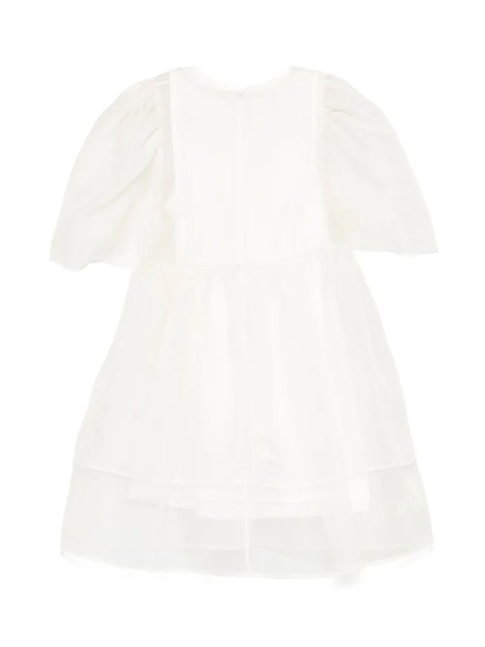 Simonetta embroidered dress - Wit