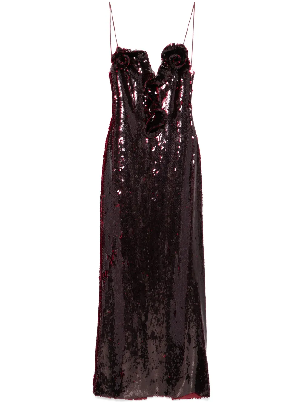 Magda Butrym robe longue à détails de sequins | rouge | Image 1