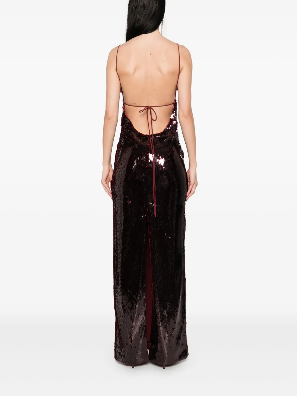 Magda Butrym Maxi-jurk met pailletten Rood