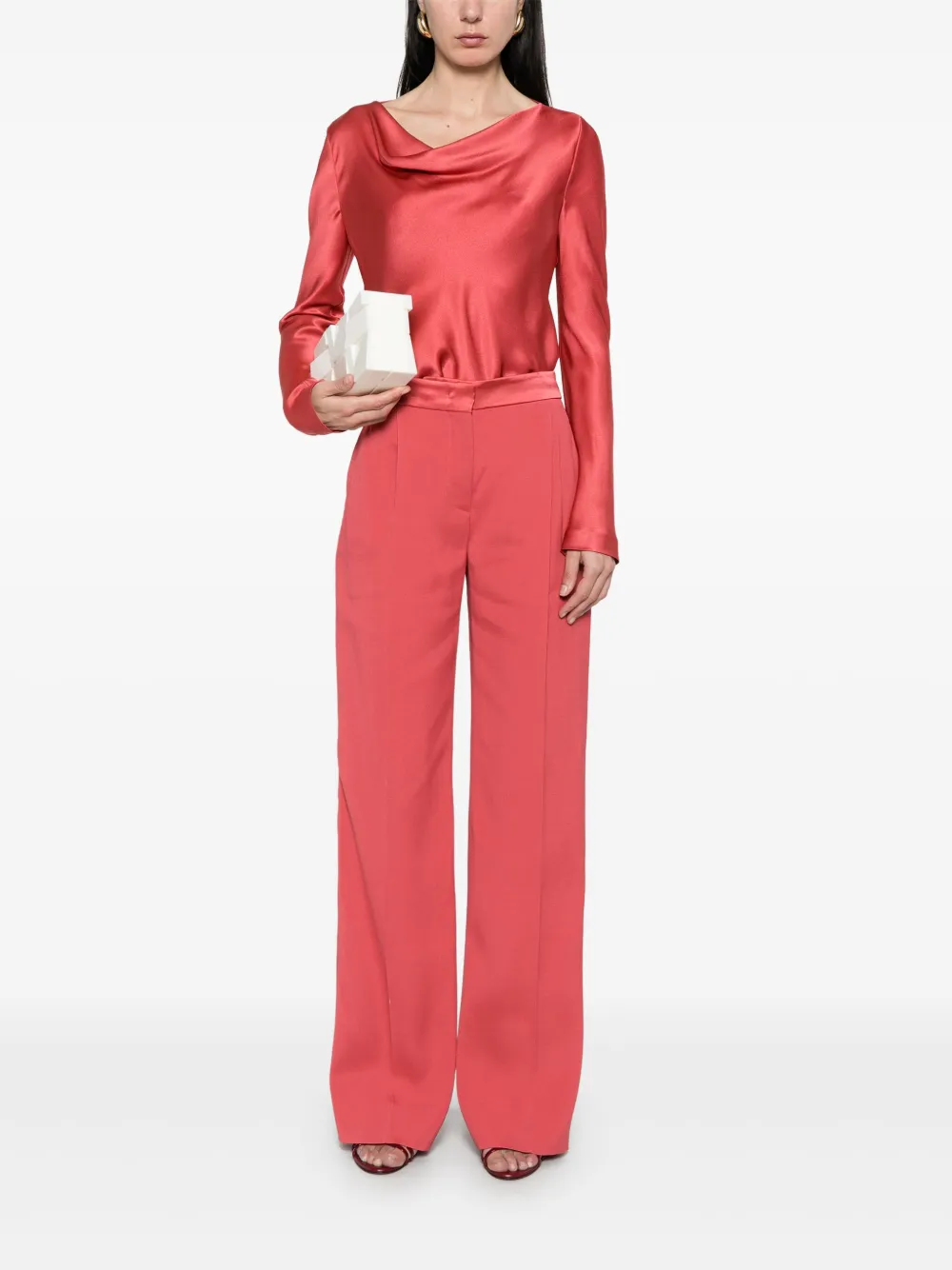 Alberta Ferretti Straight broek - Rood