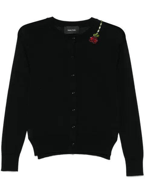 Simone Rocha flower-embellished cardigan
