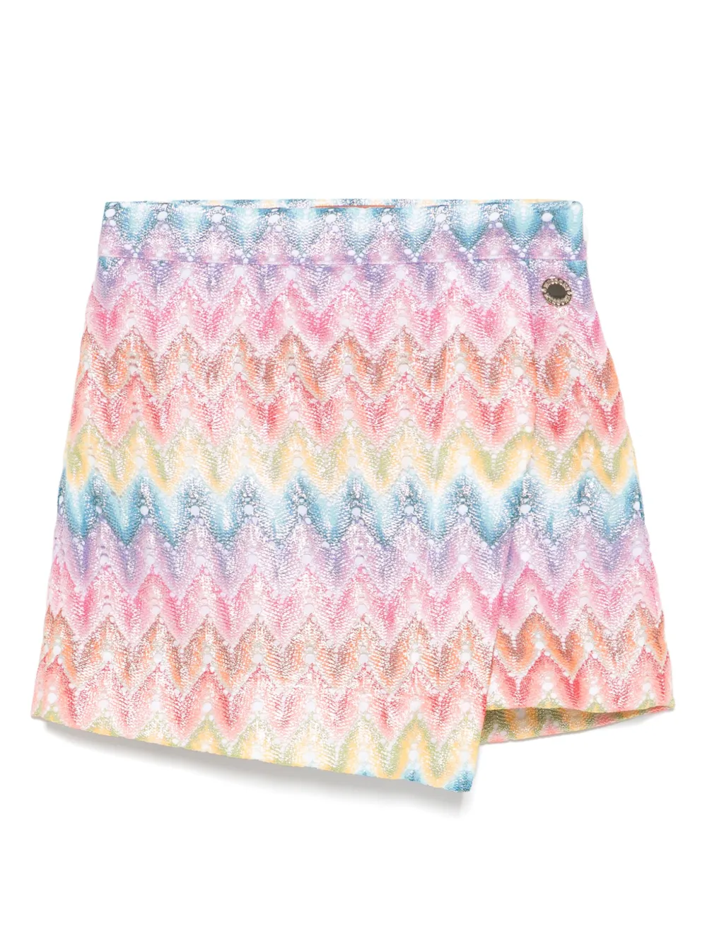 Missoni Kids Shorts met zigzag-patroon Blauw