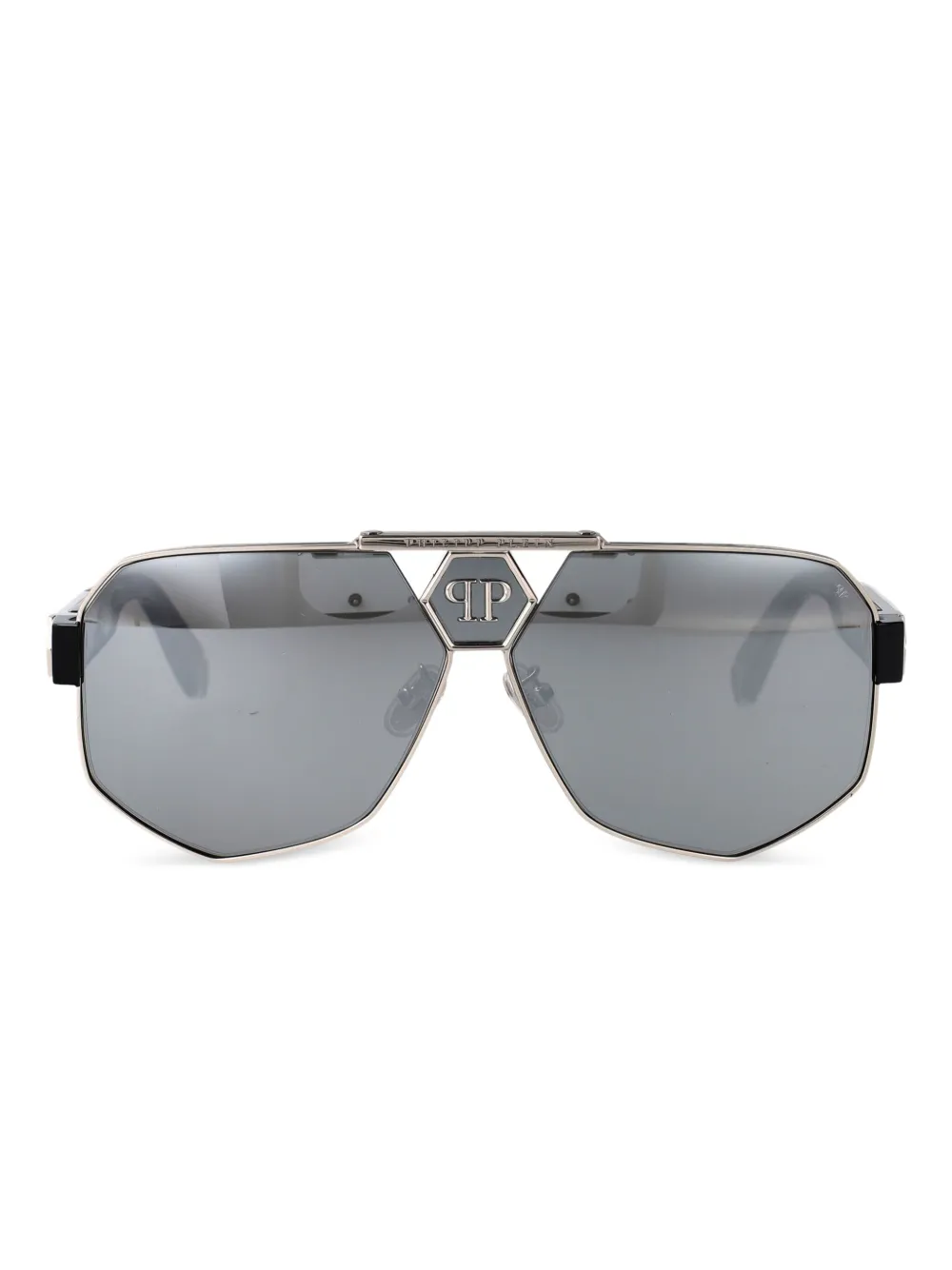 Philipp Plein Eyewear SPP107M523X SILVER - ブラック Philipp Plein Eyewear SPP107M523X SILVER - ブラック