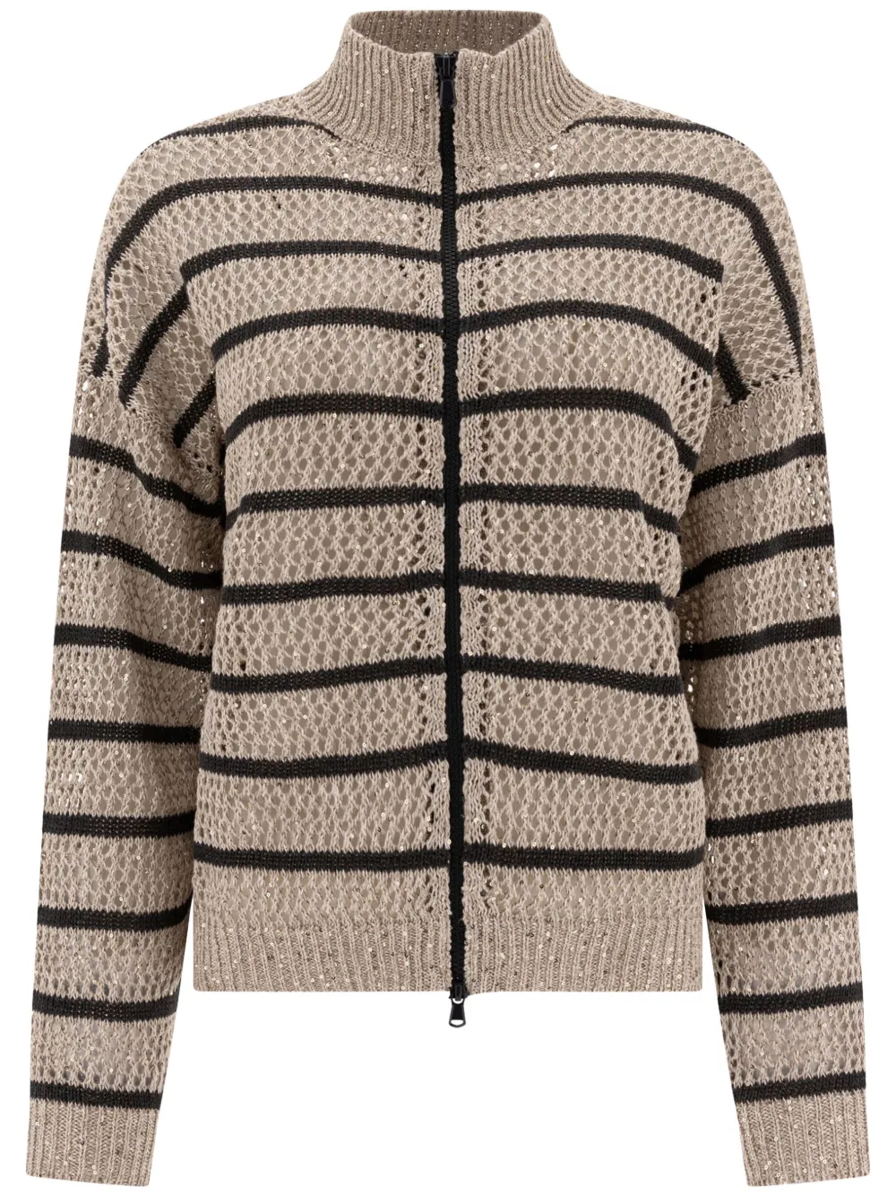 Brunello Cucinelli Gestreept vest Beige