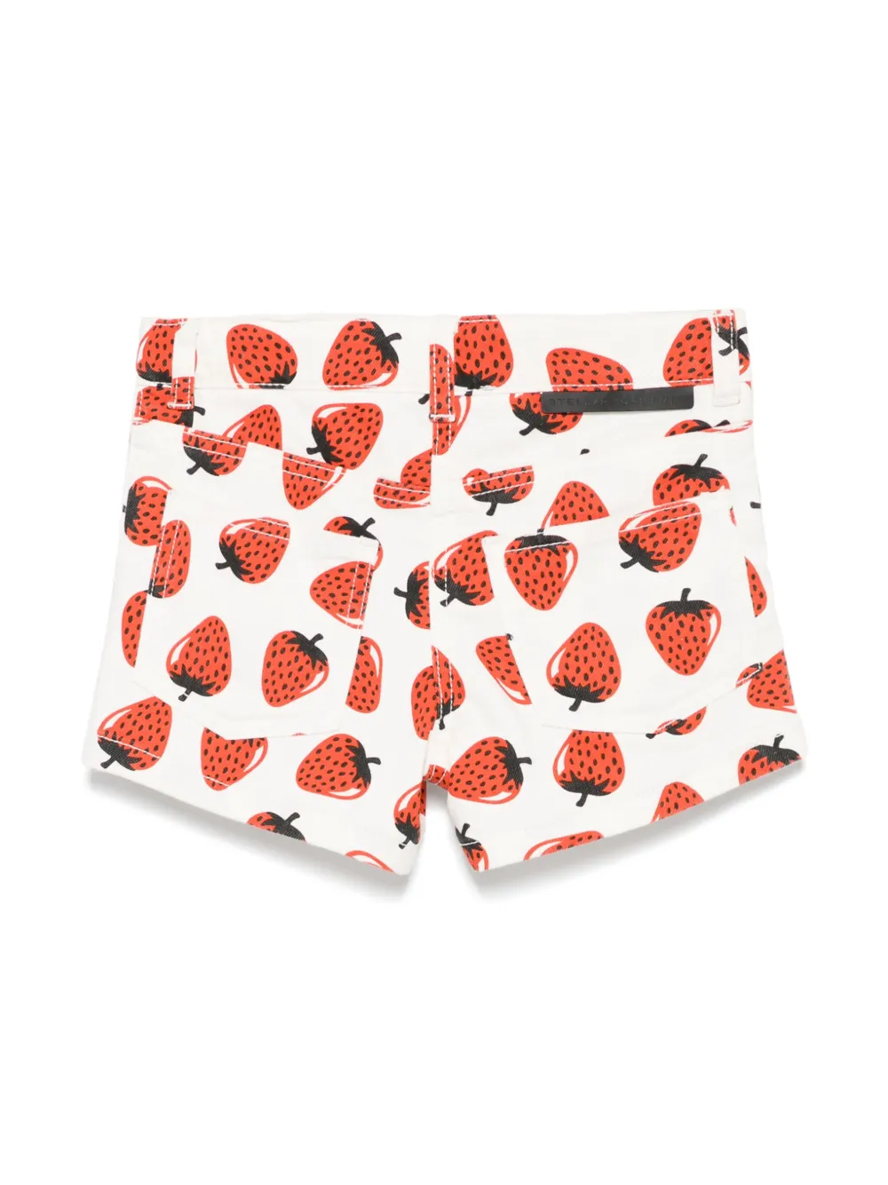 Stella McCartney Kids Shorts met aardbeienprint - Wit