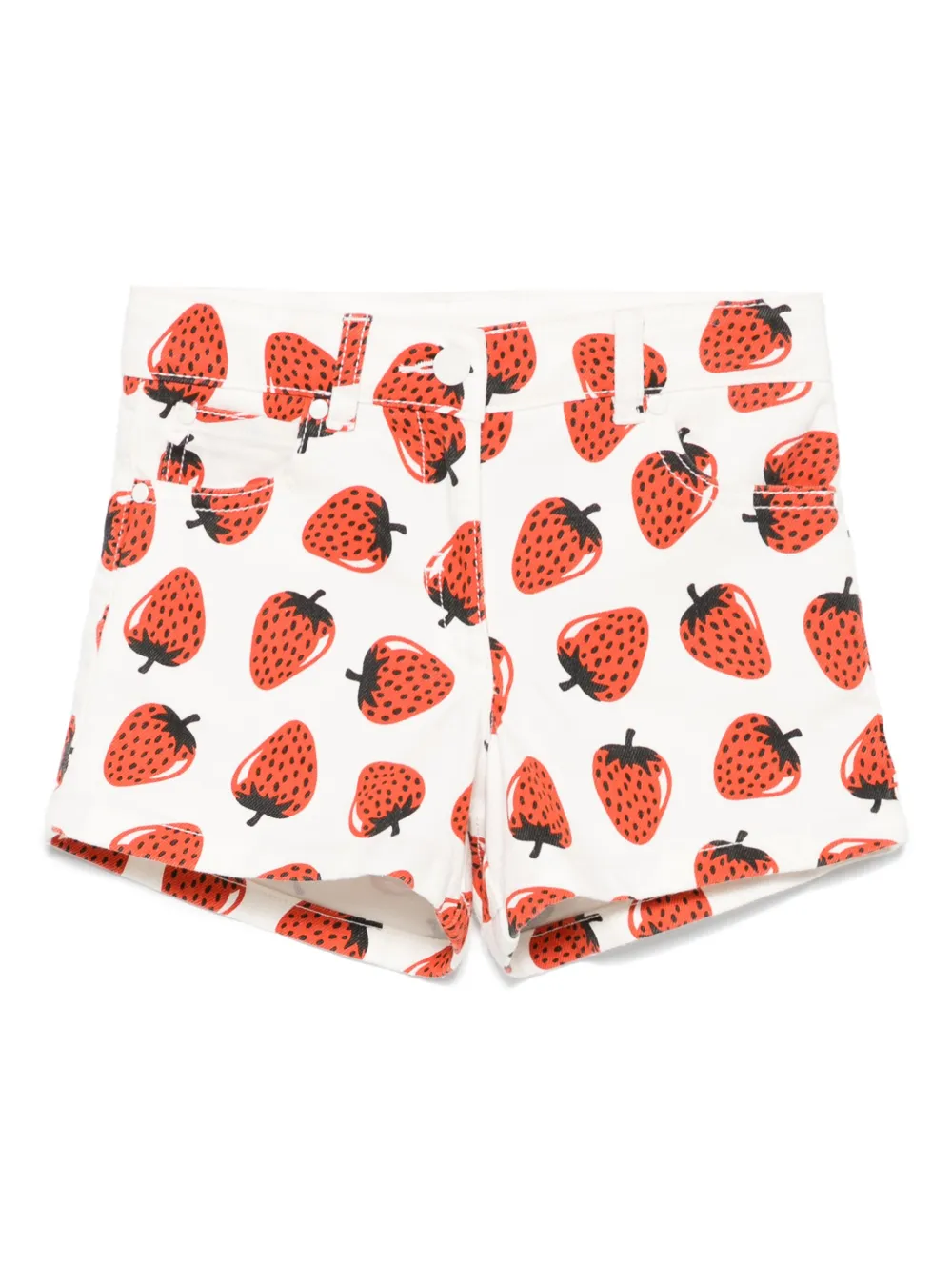 Stella McCartney Kids Shorts met aardbeienprint Wit