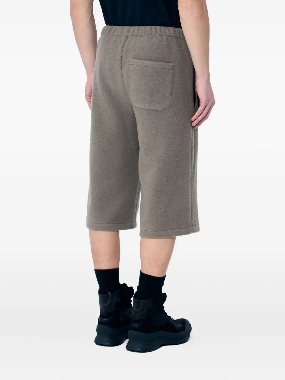 Rier Fleece Elasticated-waist Shorts In Gray