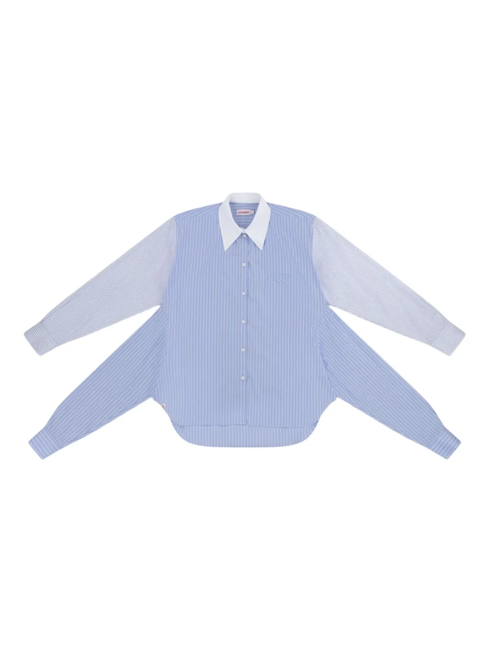 Charles Jeffrey Loverboy camisa asimétrica con rayas estampadas | azul | Image 1